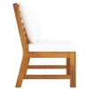 Middle Sofa Cream, Acacia Solid Acacia wood, Polyester Medium
