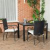 Stackable Rattan Outdoor Dining Chair with Cushions Cream White Patio Comfort
