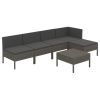 Garden Lounge Set Grey PE rattan Medium Modular