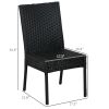Rattan Outdoor Dining Chairs with Cushions Cream White Patio Comfort