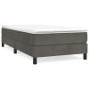 Bed Frame Dark Gray Velvet (100% polyester), plywood, engineered wood
