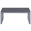 Coffee Table Silver Powder-coated aluminum and glass Medium
