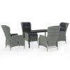 Garden Dining Set Light Grey