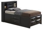 Sleek Contemporary Full Bed With Storage