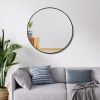 Round Mirror, Black Round Mirror 24 inch,
