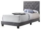 Charming Gray Twin Bed With Storage