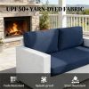 2 terrace furniture cushions, outdoor sofa cushions, sofa cushions, navy blue(cushion only)