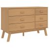 Drawer Cabinet Brown Solid pine wood Medium Drawer Cabinet
