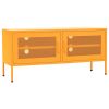 TV Cabinet Mustard Yellow Steel Medium TV Cabinet Rectangular