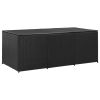 Storage Chest Black Polyethylene Rattan Large Garden Storage Box