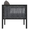 Corner Sofa Anthracite Poly rattan, aluminum, polyester Durable