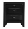 Elegant Black Nightstand With Drawers