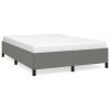 Bed Frame Dark Grey Fabric (100% polyester), plywood, engineered wood
