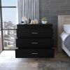 Bethage 3-Drawer Dresser Black Wengue