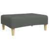 Footstool Dark gray Polyester, plywood, plastic, foam