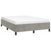Bed Frame Light Grey Velvet (100% polyester), plywood Full