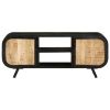 Tv Cabinet Rough mango wood with black frame Rough mango wood, iron