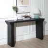 58in Modern Minimalist Black Wooden Console Table for Entryway, Living Room, and Hallway
