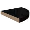 Corner Shelf High gloss black MDF