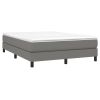 Bed Frame Dark Grey Fabric, plywood, engineered wood Queen