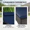 2 lounge chairs, armchair, sun chair, outdoor chair, dark blue