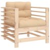 Garden Chair Beige, Pine