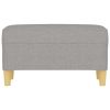 Bench Light Grey Fabric (100% polyester), Plywood, Foam
