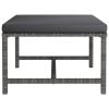 Footrest Grey PE rattan, powder-coated steel Medium Modular