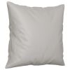 Throw Pillow Light Gray Microfiber Fabric (100% polyester)