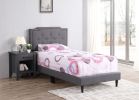 Cozy Casual Twin Bed In Sleek Gray