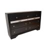 Matrix Traditional Style 7 Drawer Dresser made with Wood in Black