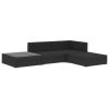 Patio Lounge Set Set of 4 Black