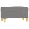 Bench Dark Grey Polyester, Plywood, Foam