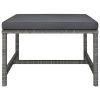 Footrest Grey PE rattan, powder-coated steel Medium Modular