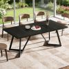 Dining Table, Modern Rectangular Kitchen Table for 6-8