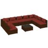 Garden Lounge Set Brown,Cinnamon Red