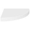Corner Shelf Set of 2 White Honeycomb MDF, metal