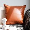 SOGA 45cm Light Luxury Urban Simulated Leather Throw Pillow