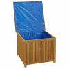 Garden Storage Box Natural Wood Solid Acacia Wood 29.5x29.5x22.8 in