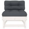 Middle Sofa White and Anthracite