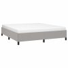 Bed Frame Light Gray 100% polyester fabric, plywood, engineered wood