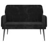 Bench Black Velvet (100% polyester), metal, plywood