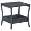 Garden Lounge Set Dark Grey, Black
