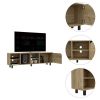 Valdivia Tv Stand for TV´s up 70"; Four Open Shelves; Five Legs -Light Oak