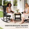 2-piece outdoor rocking chair, terrace chair, armchair, black
