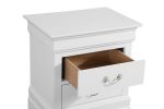 Timeless White Traditional Nightstand