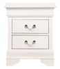 Elegant White Traditional Nightstand