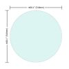 20" Inch Round Tempered Glass Table Top Clear Glass 1/4" Inch Thick Round Polished Edge