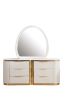 Gold Detailed 6-Drawer Dresser made with Wood in White