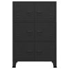 Storage Chest Black Metal 45.3 in Height Storage Chest